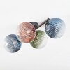Chehalis Plafondlamp, Kogellampje Blauw, Groen, Duidelijk, Koperkleurig, 4-lichts