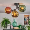 Ripoll Plafondlamp, Kogellampje Goud, Groen, Koperkleurig, 3-lichts