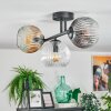 Ripoll Plafondlamp, Kogellampje Amber, Duidelijk, Rookkleurig, 3-lichts