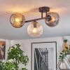 Ripoll Plafondlamp, Kogellampje Amber, Duidelijk, Rookkleurig, 3-lichts