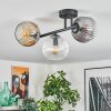 Ripoll Plafondlamp, Kogellampje Amber, Duidelijk, Rookkleurig, 3-lichts