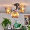 Ripoll Plafondlamp, Kogellampje Amber, 3-lichts