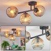 Ripoll Plafondlamp, Kogellampje Amber, Duidelijk, 3-lichts