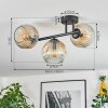 Ripoll Plafondlamp, Kogellampje Amber, Duidelijk, 3-lichts