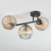 Ripoll Plafondlamp, Kogellampje Amber, Duidelijk, 3-lichts