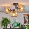 Ripoll Plafondlamp, Kogellampje Amber, Duidelijk, 3-lichts