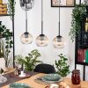 Koyoto Hanglamp, Kogellampje, Hanglamp Natuurlijke kleuren, Zwart, 3-lichts