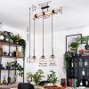 Koyoto Hanglamp, Kogellampje, Hanglamp Natuurlijke kleuren, Zwart, 3-lichts