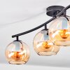 Koyoto Plafondlamp, Kogellampje Amber, 4-lichts