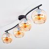 Koyoto Plafondlamp, Kogellampje Amber, 4-lichts