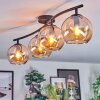 Koyoto Plafondlamp, Kogellampje Amber, 4-lichts