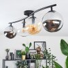 Gastor Plafondlamp, Kogellampje Amber, Duidelijk, Rookkleurig, 4-lichts
