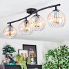 Koyoto Plafondlamp, Kogellampje Amber, Duidelijk, 4-lichts