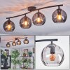 Koyoto Plafondlamp, Kogellampje Rookkleurig, 4-lichts
