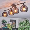 Koyoto Plafondlamp, Kogellampje Rookkleurig, 4-lichts
