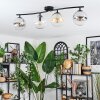 Gastor Plafondlamp, Kogellampje Amber, Duidelijk, Rookkleurig, 4-lichts