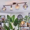 Gastor Plafondlamp, Kogellampje Amber, Duidelijk, Rookkleurig, 4-lichts