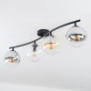 Gastor Plafondlamp, Kogellampje Amber, Duidelijk, Rookkleurig, 4-lichts