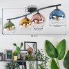 Koyoto Plafondlamp, Kogellampje Blauw, Goud, Groen, Duidelijk, Koperkleurig, 4-lichts