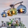 Koyoto Plafondlamp, Kogellampje Blauw, Goud, Groen, 4-lichts
