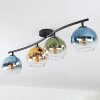 Koyoto Plafondlamp, Kogellampje Blauw, Goud, Groen, Duidelijk, 4-lichts