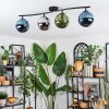 Gastor Plafondlamp, Kogellampje Blauw, Chroom, Groen, Rookkleurig, 4-lichts