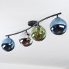 Gastor Plafondlamp, Kogellampje Blauw, Chroom, Groen, Rookkleurig, 4-lichts