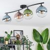 Gastor Plafondlamp, Kogellampje Blauw, Groen, Duidelijk, Koperkleurig, 4-lichts