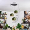 Lauden Hanglamp, Hanglamp Groen, Duidelijk, 3-lichts