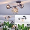Chehalis Plafondlamp, Kogellampje Amber, Duidelijk, Rookkleurig, 3-lichts