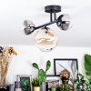 Chehalis Plafondlamp, Kogellampje Amber, Duidelijk, Rookkleurig, 3-lichts