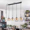 Koyoto Hanglamp, Kogellampje, Hanglamp Amber, Duidelijk, 4-lichts