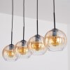 Koyoto Hanglamp, Kogellampje, Hanglamp Amber, Duidelijk, 4-lichts