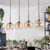 Koyoto Hanglamp, Kogellampje, Hanglamp Amber, Duidelijk, 4-lichts