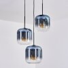Lauden Hanglamp, Hanglamp Blauw, Duidelijk, 3-lichts