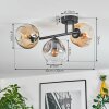 Ripoll Plafondlamp, Kogellampje Amber, Duidelijk, Rookkleurig, 3-lichts
