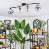 Koyoto Plafondlamp, Kogellampje Amber, Duidelijk, Rookkleurig, 4-lichts
