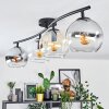 Koyoto Plafondlamp, Kogellampje Amber, Duidelijk, Rookkleurig, 4-lichts