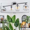 Koyoto Plafondlamp, Kogellampje Amber, Duidelijk, Rookkleurig, 4-lichts
