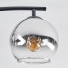 Koyoto Plafondlamp, Kogellampje Chroom, Duidelijk, Rookkleurig, 4-lichts
