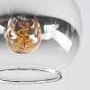 Koyoto Plafondlamp, Kogellampje Chroom, Duidelijk, Rookkleurig, 4-lichts
