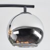 Koyoto Plafondlamp, Kogellampje Amber, Chroom, Rookkleurig, 4-lichts