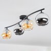 Koyoto Plafondlamp, Kogellampje Amber, Chroom, Rookkleurig, 4-lichts