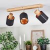 Fallhagen Plafondlamp, Plafondspot Chroom, Hout licht, 3-lichts