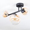 Chehalis Plafondlamp, Kogellampje Amber, Duidelijk, 3-lichts