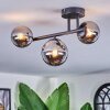 Chehalis Plafondlamp, Kogellampje Chroom, Rookkleurig, 3-lichts