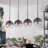 Koyoto Hanglamp, Kogellampje, Hanglamp Duidelijk, Rookkleurig, 4-lichts