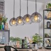 Koyoto Hanglamp, Kogellampje, Hanglamp Duidelijk, Rookkleurig, 4-lichts