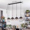 Koyoto Hanglamp, Kogellampje, Hanglamp Duidelijk, Rookkleurig, 4-lichts
