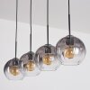 Koyoto Hanglamp, Kogellampje, Hanglamp Duidelijk, Rookkleurig, 4-lichts